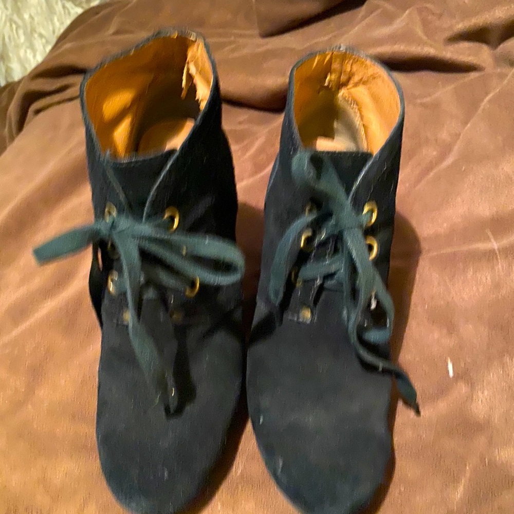 Lucky brand black suede booties